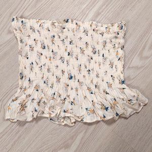 American Eagle Tube Top Style Floral Top, Med